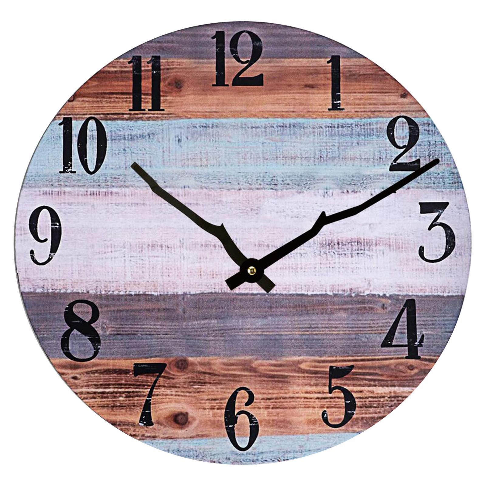 Modern Wall Clock 12 inch Art Round for Living Room Bedroom Decoration