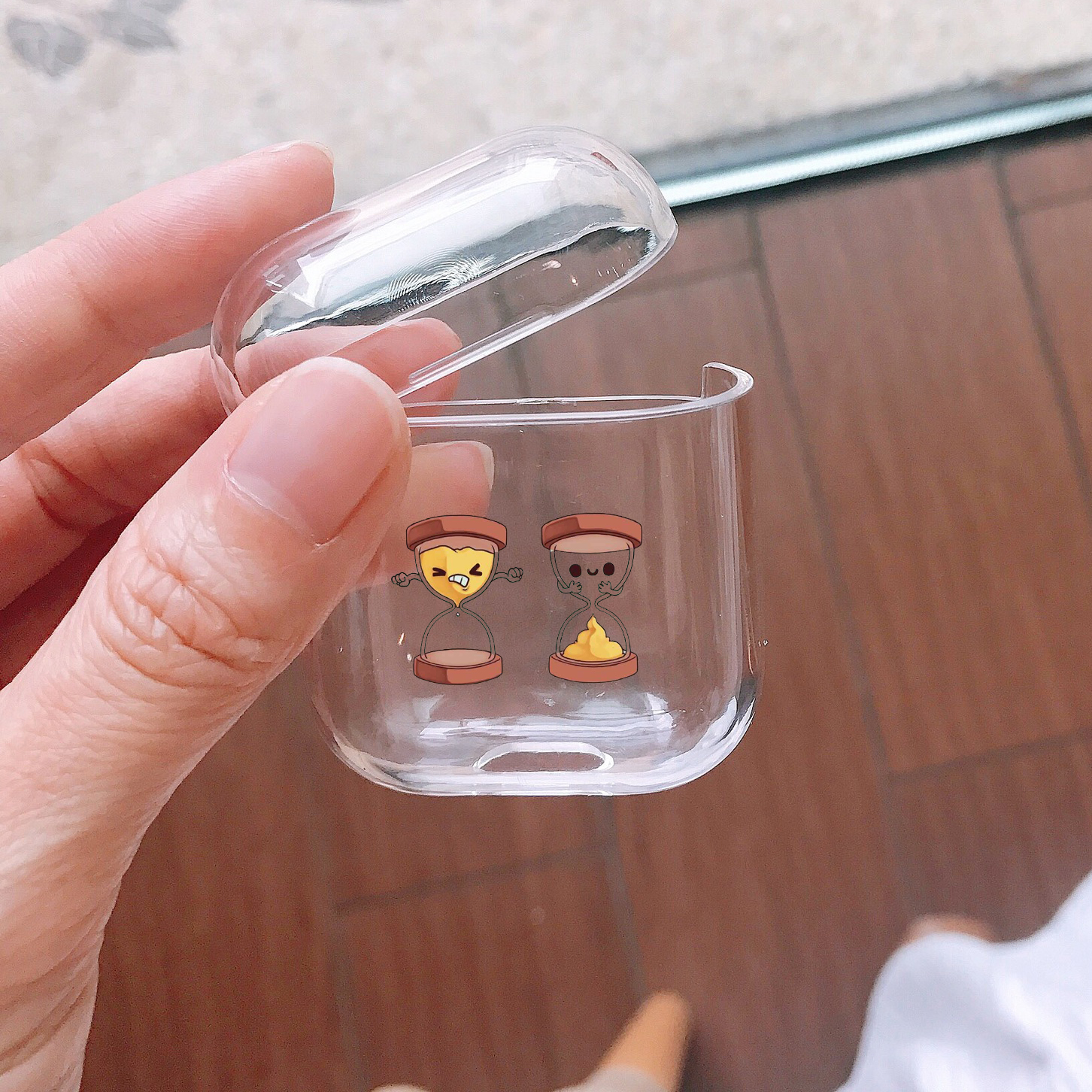 Bao case in hình cho tai nghe Apple Airpods 1 / Airpods 2 / Earpods Hình Hourglass  - Hàng Chính Hãng