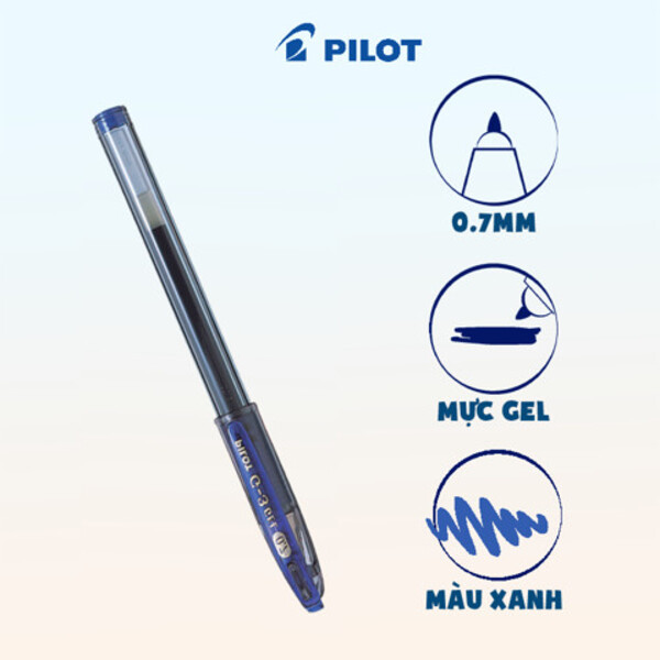 Bút gel Pilot G-3 mực xanh BL-G3-7-L