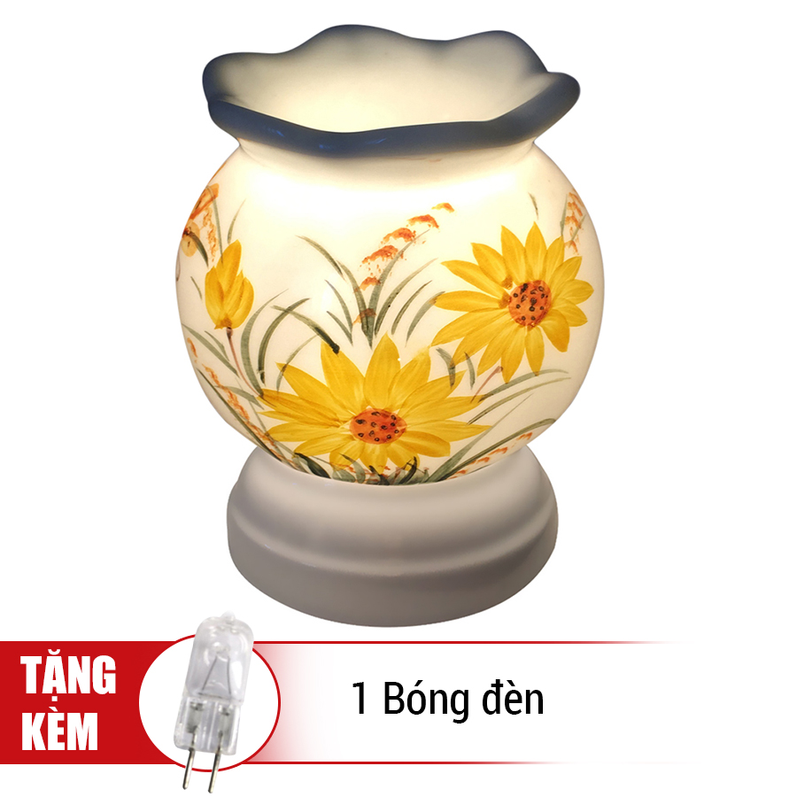 Đèn Xông Tinh Dầu Gốm MNB17 + Tặng Kèm 1 Bóng Đèn