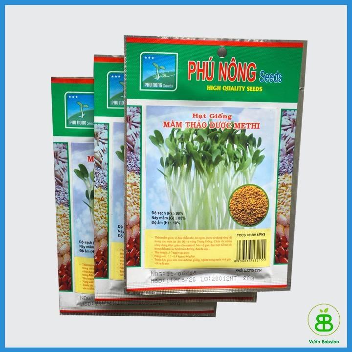 Hạt giống mầm thảo dược Methi Phú Nông - 20gr/gói