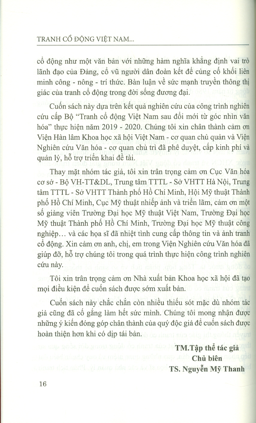 Tranh Cổ Động Việt Nam Sau Năm 1986 Từ Góc Nhìn Văn Hóa (Sách chuyên khảo)