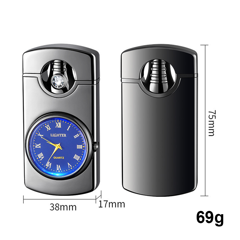 Bật Lửa Khè Kiêm Đồng Hồ Có Đèn 2in1 – Xài Gas