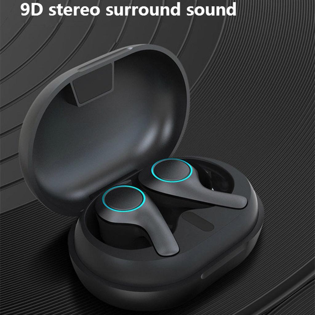 Bluetooth 5.0 Headset Wireless Earphones Mini Earbuds Headphones Black