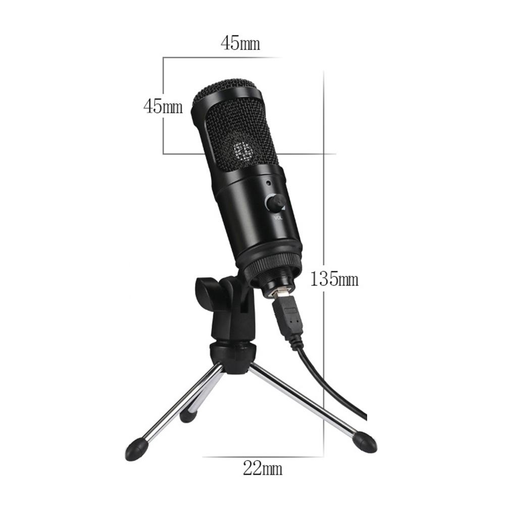 Micrô Ghi âm Giọng hát đế kim loại nhỏ cho máy tính xách tay USB Home