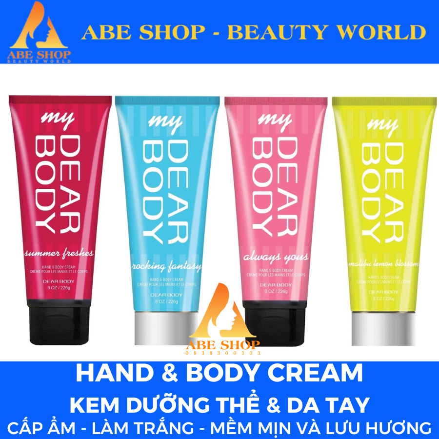 KEM DƯỠNG TOÀN THÂN DEAR BODY - BODY CREAM 226g - Dưỡng Mềm Mịn Mượt - Hương Thơm - Ngọt Ngào - Quyến Rũ - Hấp Dẫn - MALIBU LEMON BLOSSOM