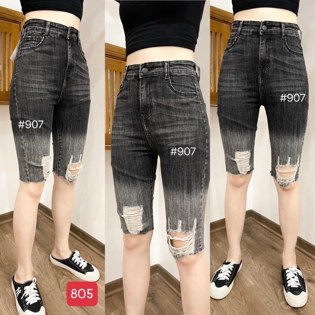 Quần Short Jean Nữ lưng cao King168 , Quần Sọt Nữ cao cấp NT571