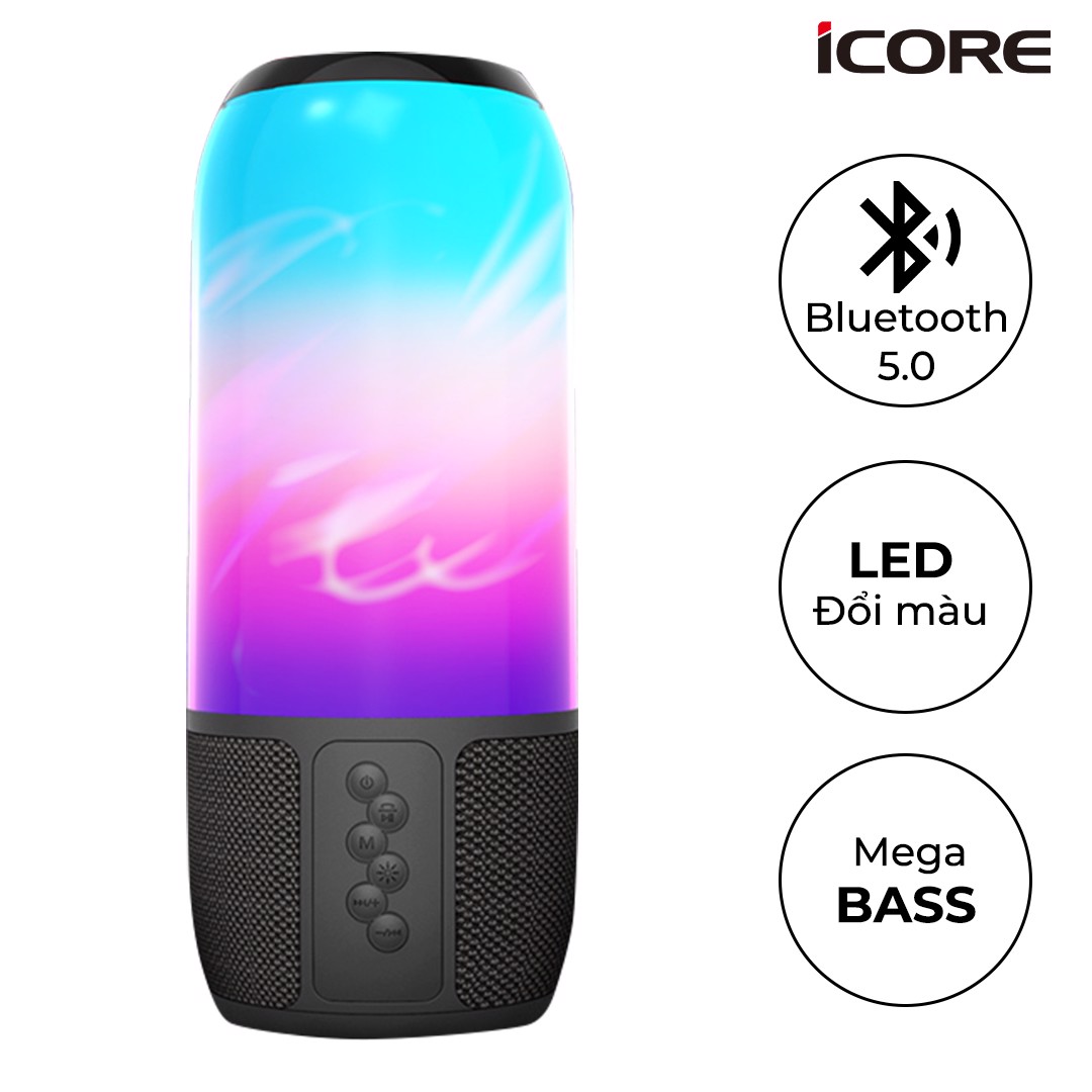 Loa Bluetooth có đèn iCore B800 - Hàng Chính Hãng
