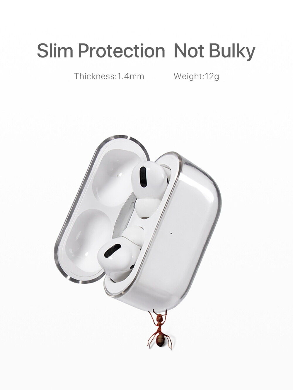Bao case chống sốc trong suốt cho Airpods Pro 2 2022 hiệu Likgus Clear Shell - Hàng nhập khẩu