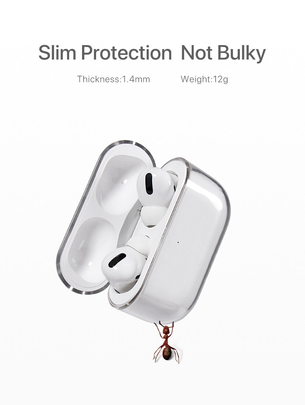 Bao case chống sốc trong suốt cho Airpods Pro 2 2022 hiệu Likgus Clear Shell (Mỏng 0.8mm, bảo vệ toàn diện, vật liệu cao cấp) - Hàng nhập khẩu