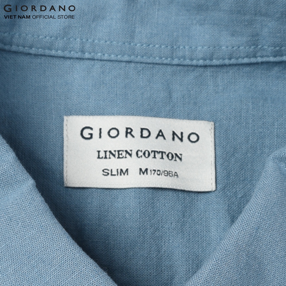 Áo Sơ Mi Nam Linen Ngắn Tay Có Túi Giordano 01042202