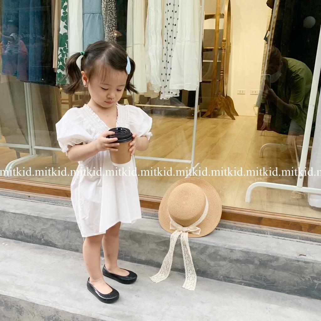 Áo váy cho bé gáiCÓ SẴN, Áo váy cổ chun PHONG CÁCH cho bé gái