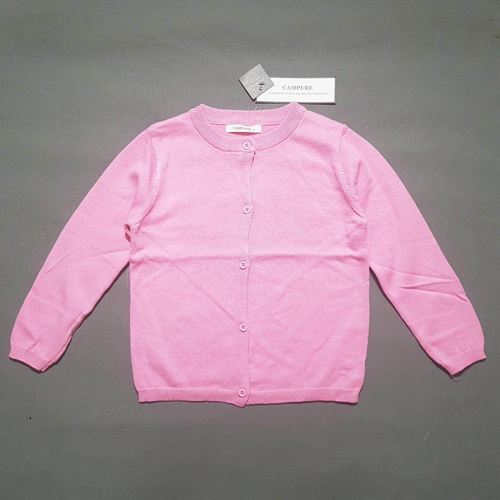 Áo khoác len dệt kim phong cách cardigan mềm mại ấm áp cho bé 2 màu hồng và xanh