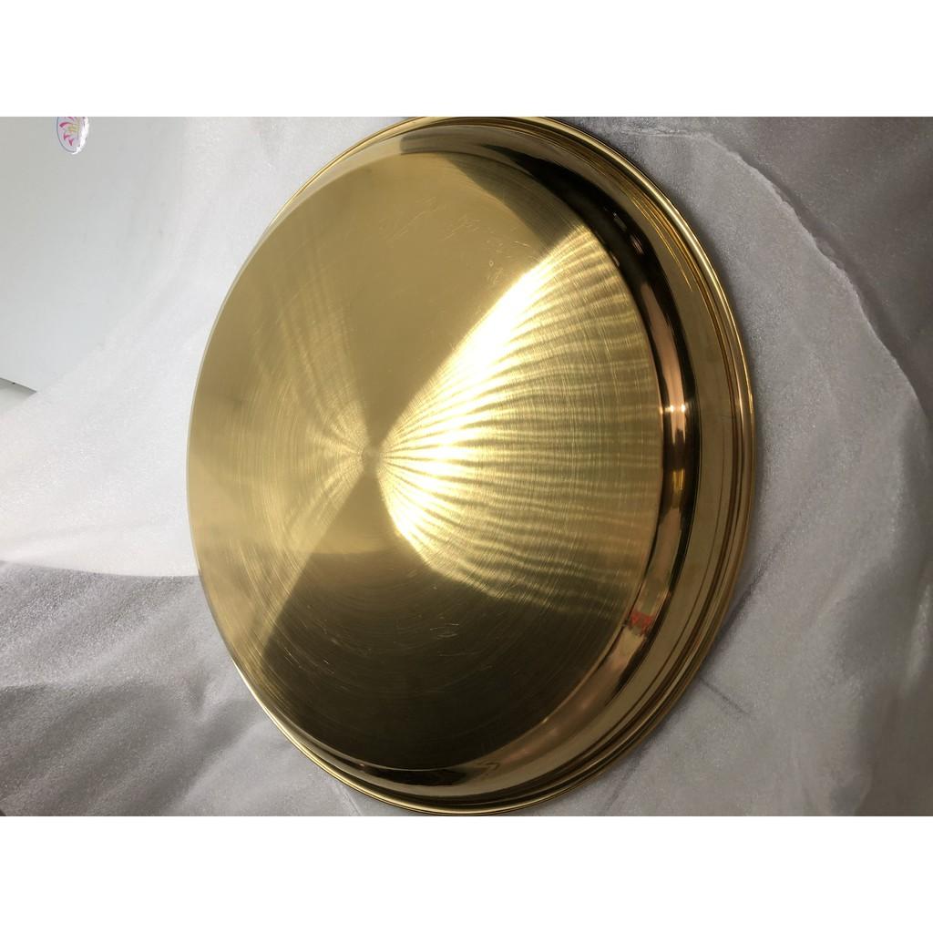 Mâm inox 304 mạ Pvd Titan cao cấp sang trọng vàng ánh kim cho nhà hàng khách sạn vip 50cm & 55cm Inox 304 Hcm