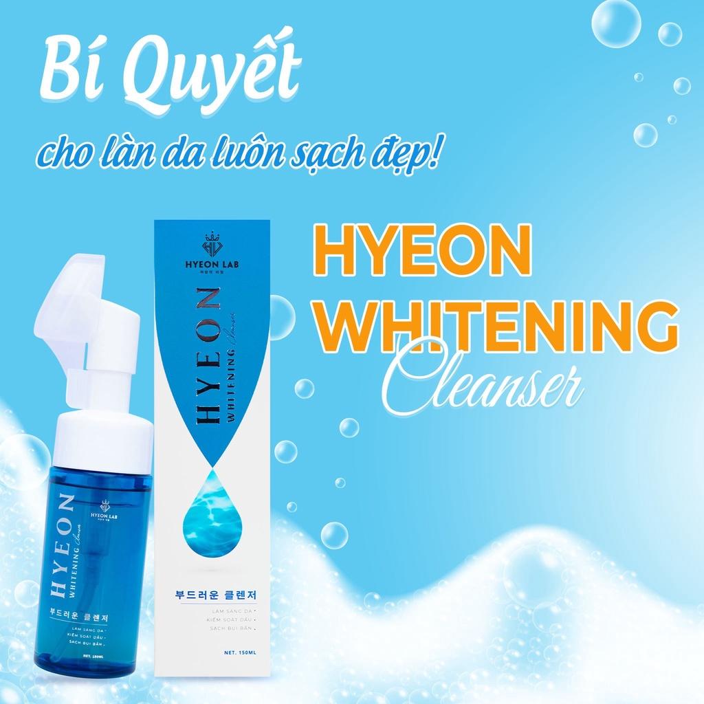 HYEON WHITENING CLEANSER| Sữa rửa mặt Hyeon Lab| Loại đi cặn bẩn sâu dưới lỗ chân lông,Massage với đầu bàn chải siêu mềm