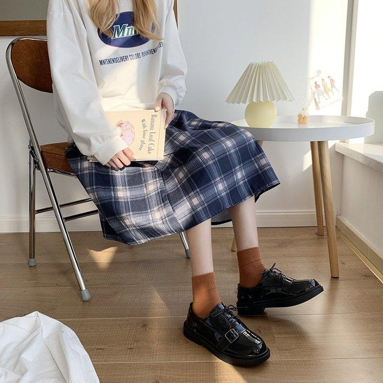 Giày Da Phong Cách Hàn Quốc Đơn Giản Cho Nữ