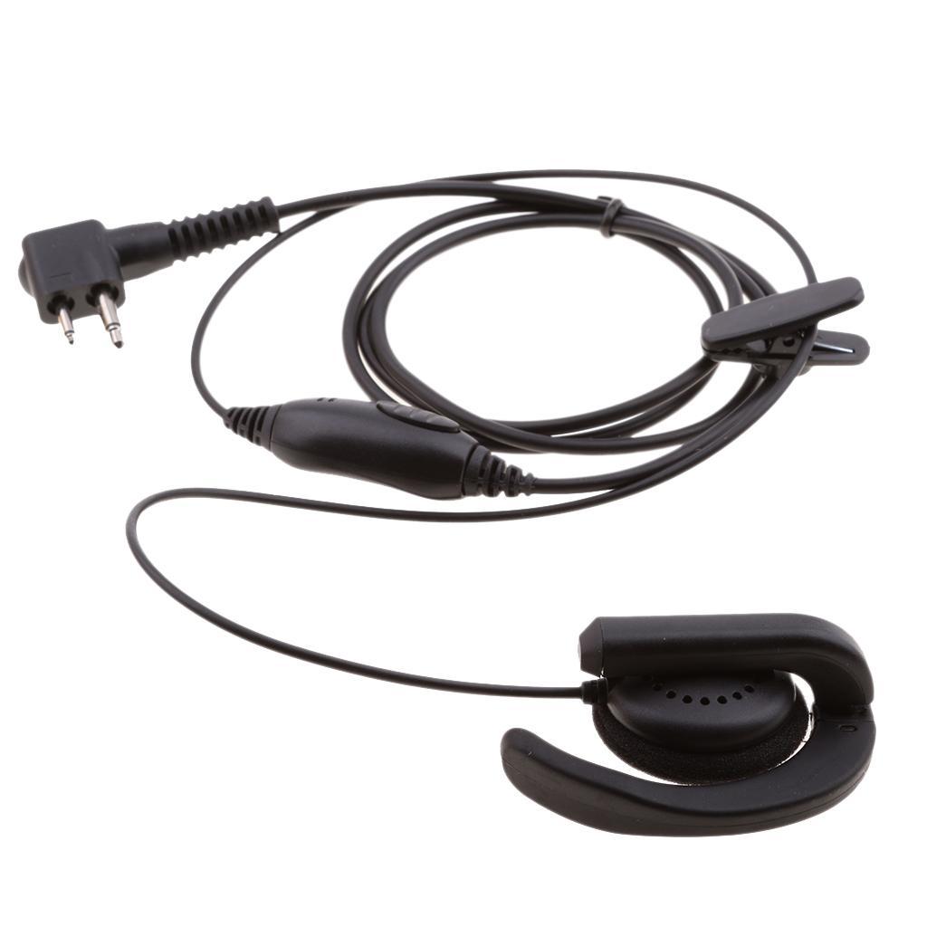 Headset Earpiece for Motorola Radios Walkie Talkie 2 Prong Pin Plug Port
