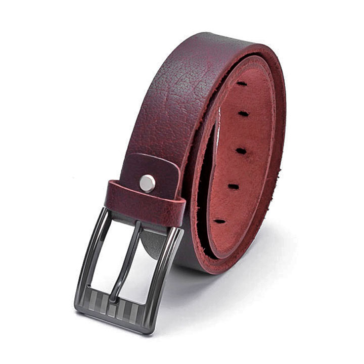 HJ4106 - Dây nịt nam da bò Huy Hoàng màu nâu