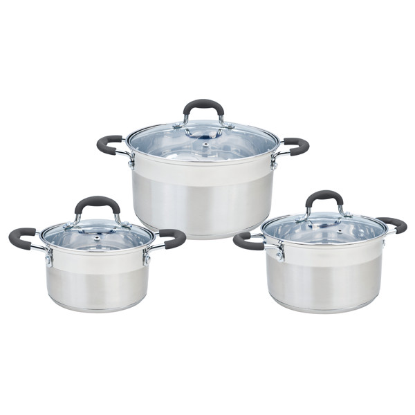 BỘ NỒI INOX SMARTCOOK 3 CHIẾC CỠ 16CM, 20CM, 24CM-SM3332