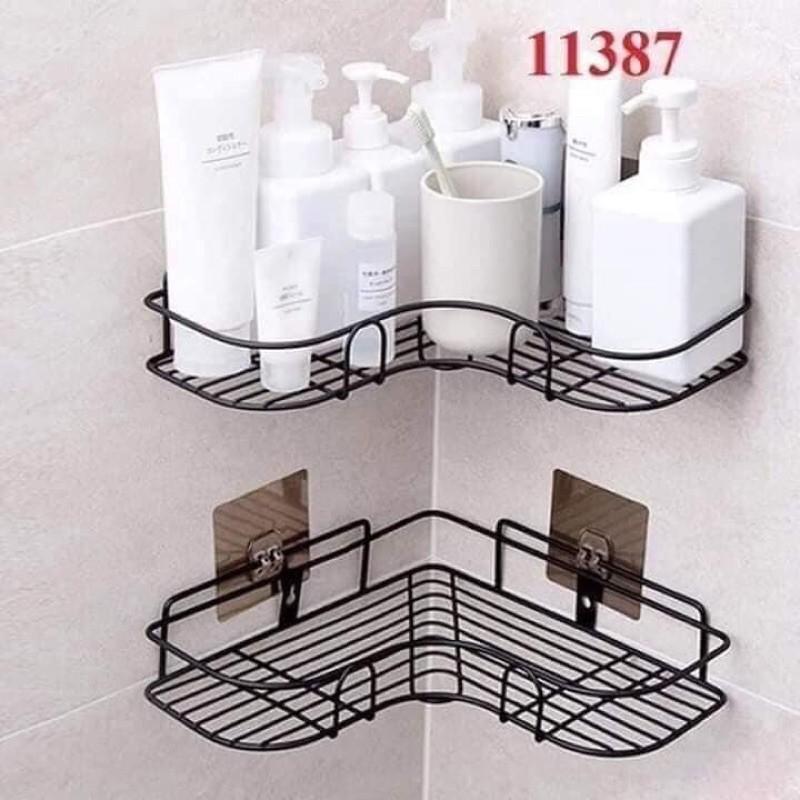 Kệ góc sắt đen để đồ tiện lợi
