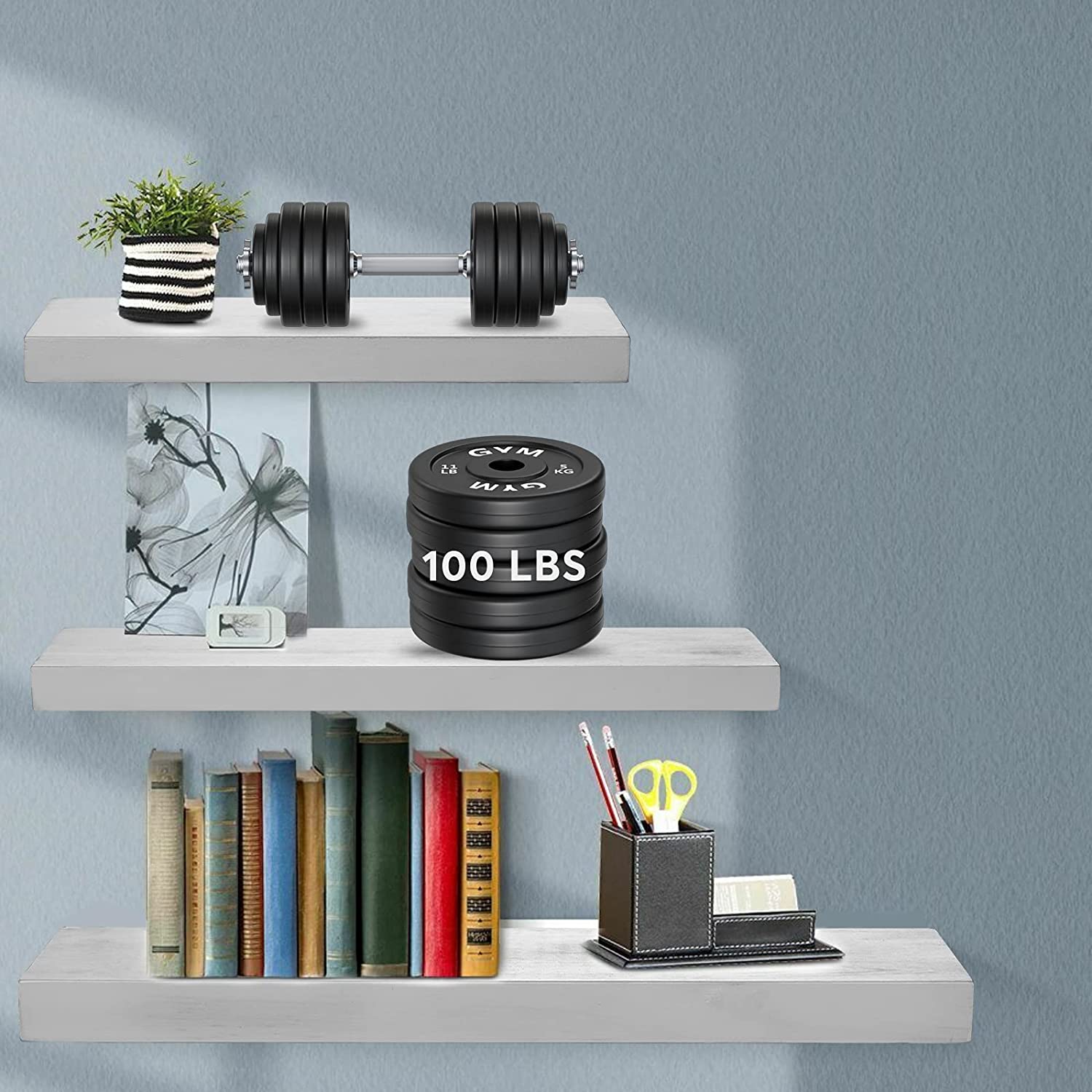 Bộ 2 chốt âm chữ T 15cm, pas âm đỡ kệ treo tường bằng thép đặc kèm phụ kiện vít tắc kê - Hàng chính hãng