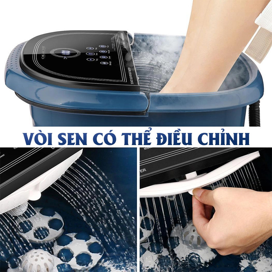 Bồn ngâm chân OKACHI JP-300 dòng cao cấp massage chân 7 bi lăn