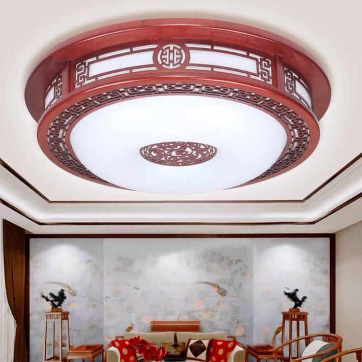 Đèn Trần Ốp Gỗ Cao Cấp kiểu dáng mới - Bóng Led 3 Chế Độ Ánh Sáng