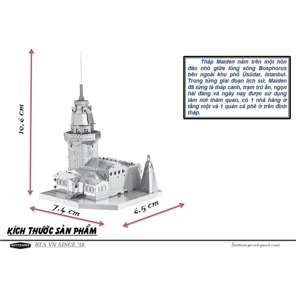 Mô Hình Lắp Ráp 3d Tháp Maiden Istanbul Thổ Nhĩ Kỳ