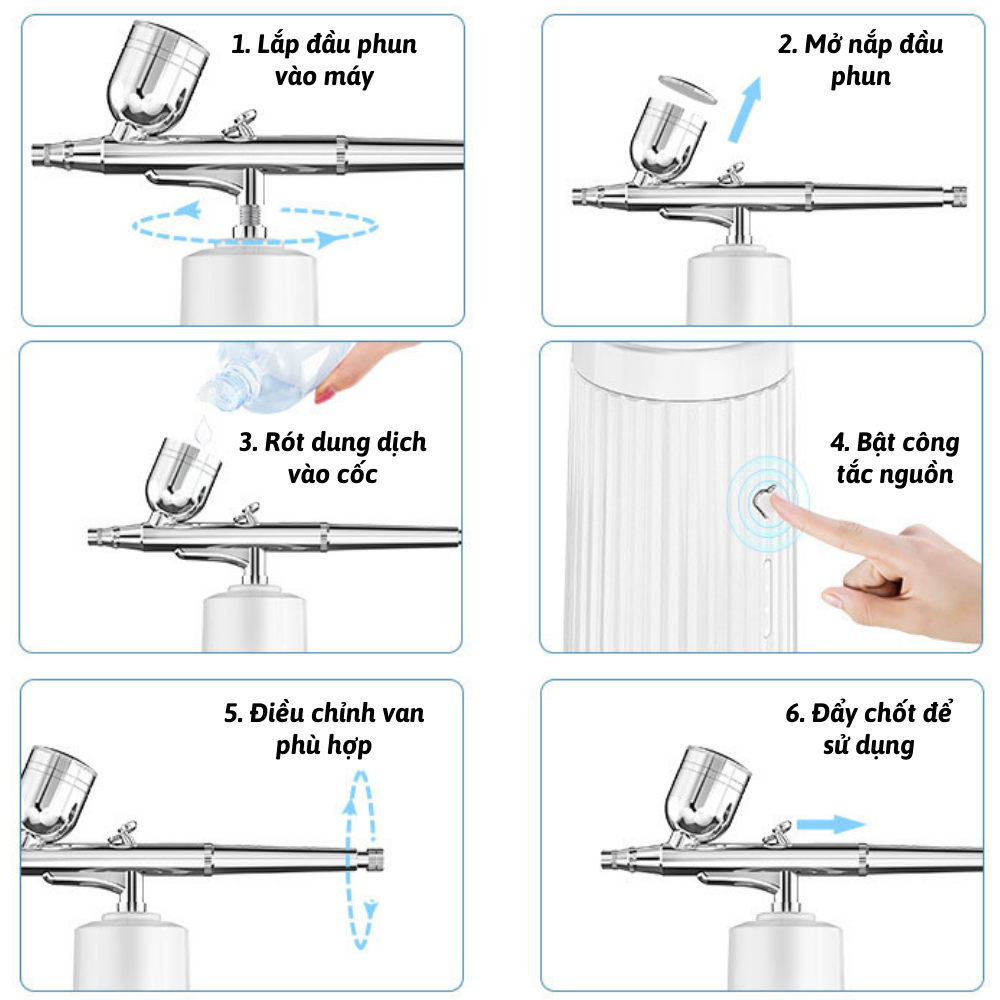 Máy phun sương nano xông da mặt Boorui D38 : Máy phun Oxy dưỡng ẩm áp suất cao, làm sạch , đẩy tinh chất giúp làm đẹp và trẻ hóa da - Hàng loại 1