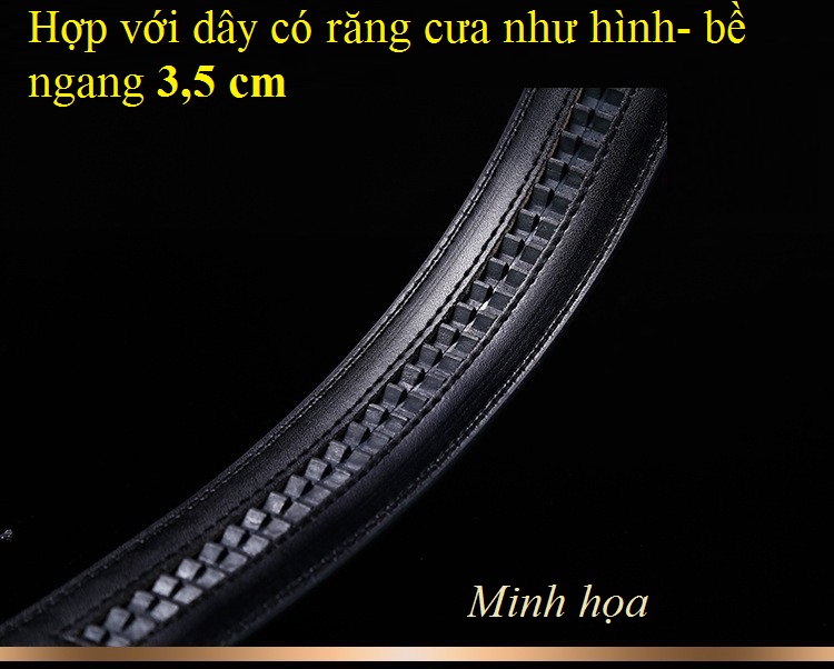 MẶT KHÓA THẮT LƯNG NAM KHÓA TÌ TRƯỢT TỰ ĐỘNG CHO DÂY RỘNG 3,5 CM