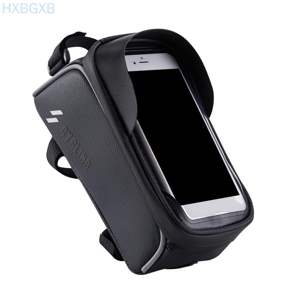 Bike Waterproof Bag Top Tube Handlebar Case Touchscreen Cell Phone Mount Holder Road Bicycle Front Frame Bag