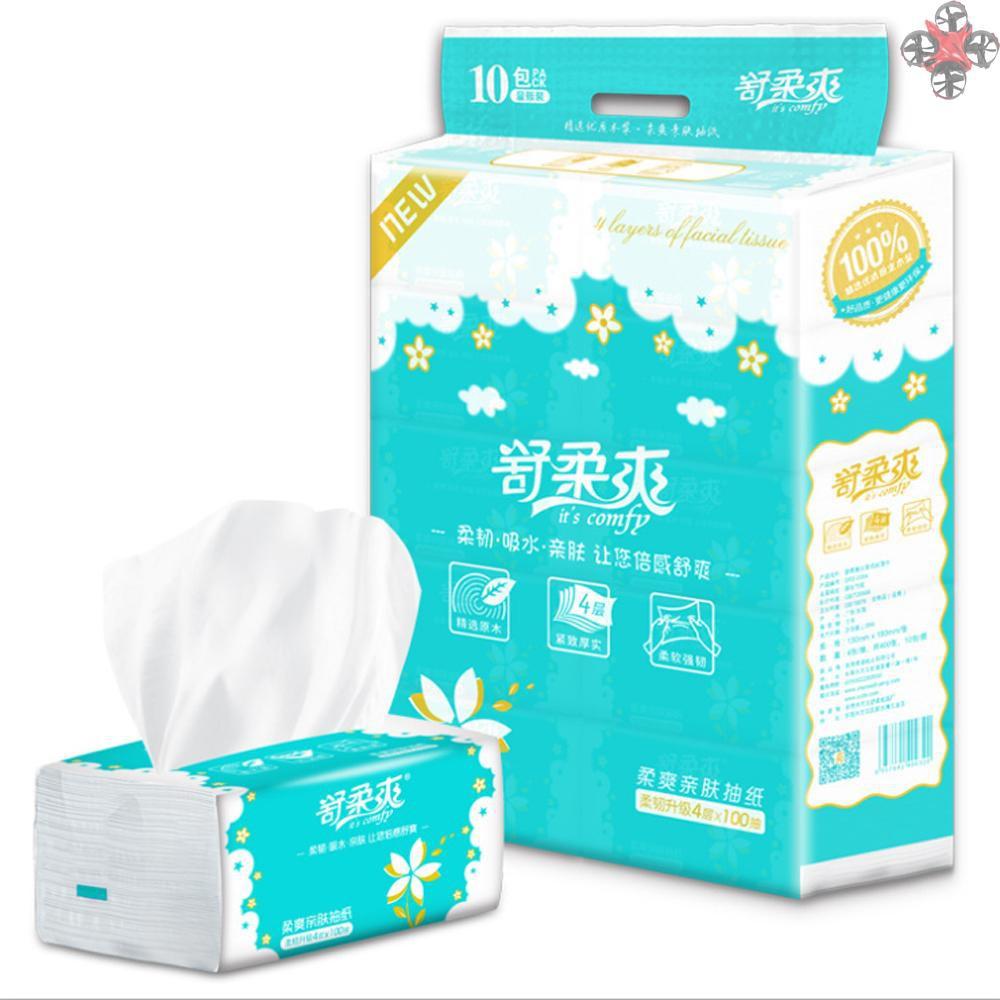 Set 100 Khăn Giấy 4 Lớp Dùng Một Lần Tiện Lợi