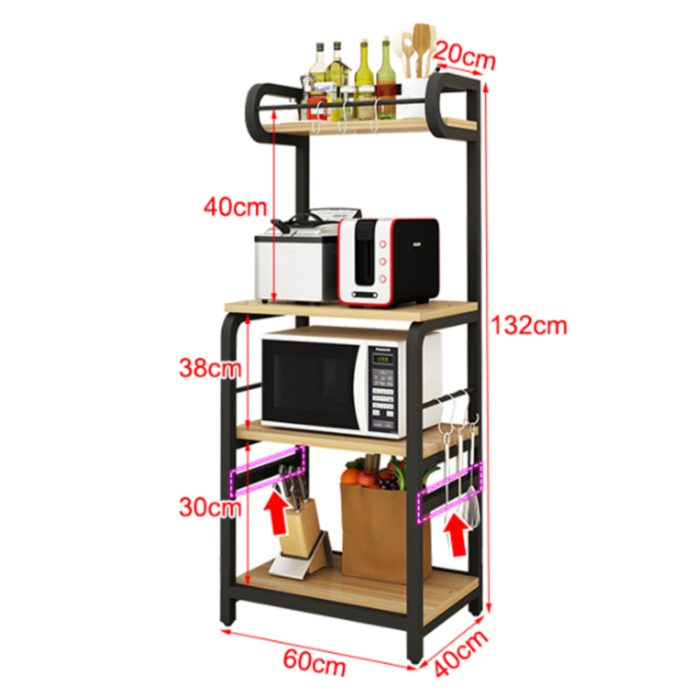 Kệ Để Đồ Nhà Bếp Đa Năng, Kệ Để Gia Vị, Kệ Để Lò Vi Sóng, Lò Nướng Khung Sắt Sơn Tĩnh Điện - Giao Màu Ngẫu Nhiên