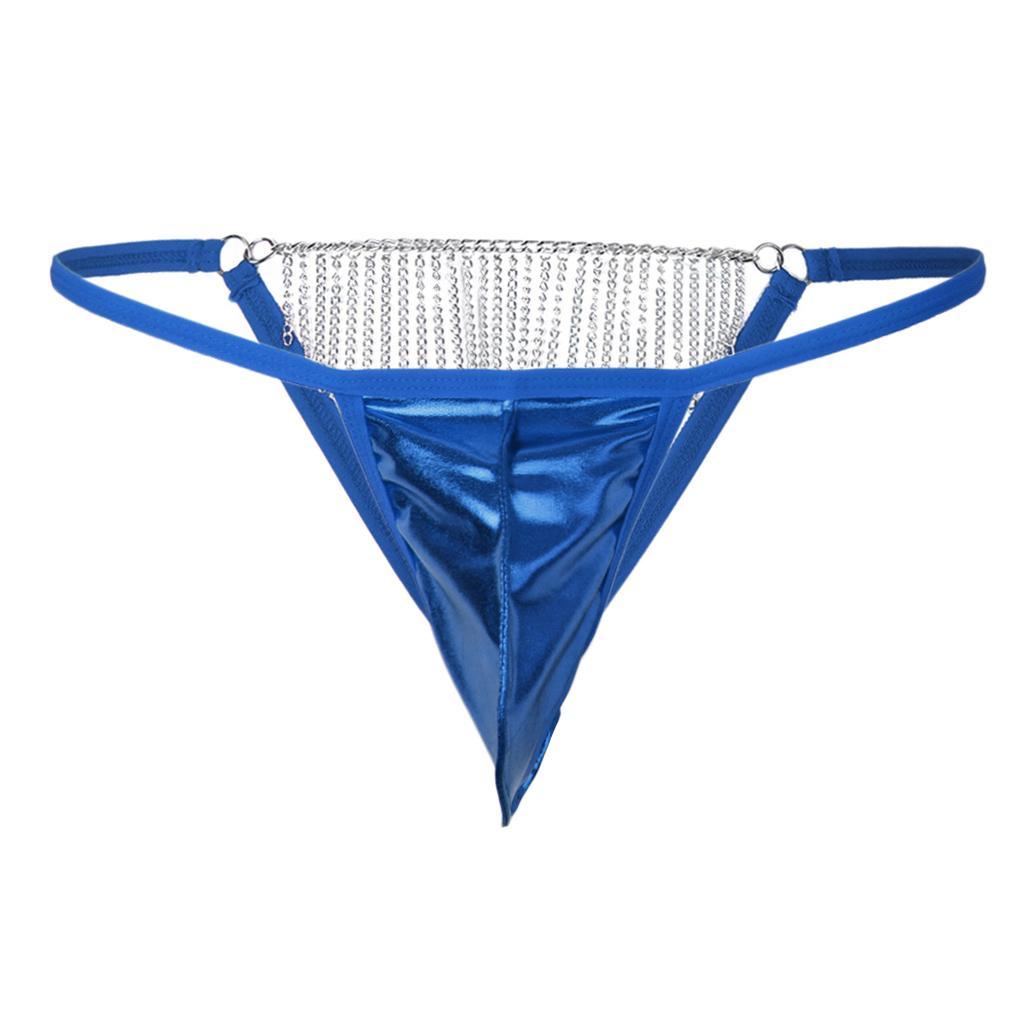2-3pack Men Back Tassel Chain T-Back Underwear Low-rise Bikini G-String Thong