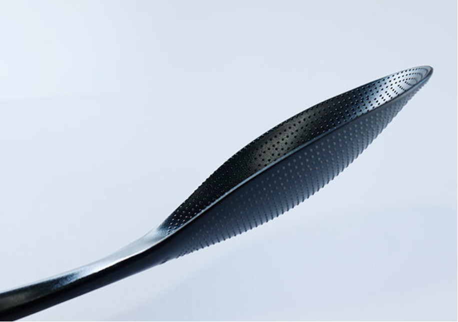 Muôi cơm kháng khuẩn cán dài Echo Metal 25cm màu đen - Nội địa Nhật Bản