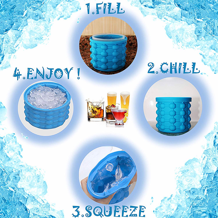 Cốc Làm Đá Thông Minh Ice Genie Hộp Làm Đá Thông Minh Tiết Kiệm Không Gian Ice Cube Maker