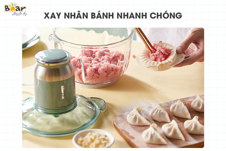 Máy Xay Thực Phẩm BEAR QSJ- C04R8S - Hàng Chính Hãng