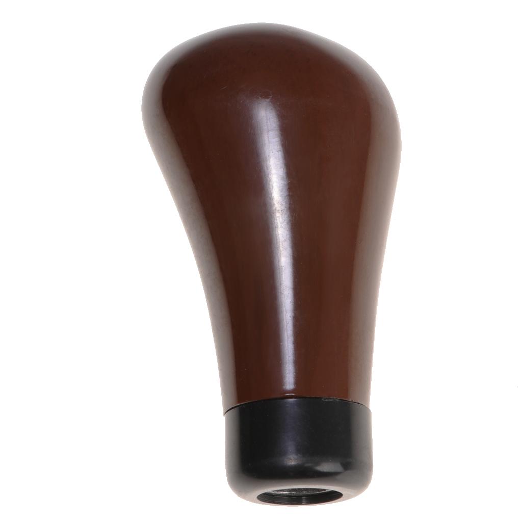 Brown Universal Manual Car Gear Shift Knob Shifter Lever Head with Hoses