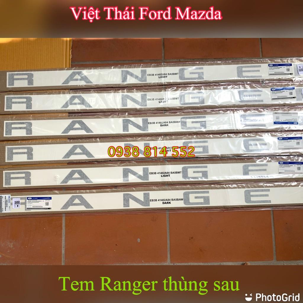 TEM CHỮ RANGER THÙNG SAU RANGER 2016