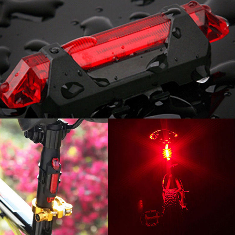 Bộ 2 Đèn LED Gắn Phía Sau Cảnh Báo Ban Đêm Có Sạc Điện USB Chống Nước Cho Xe Đạp Giúp Đạp Xe An Toàn 4 Chế Độ Sáng Mai Lee