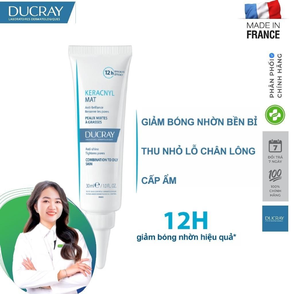 Kem dưỡng da giảm bóng nhờn, se khít lỗ chân lông Ducray Keracnyl Mat 30ml