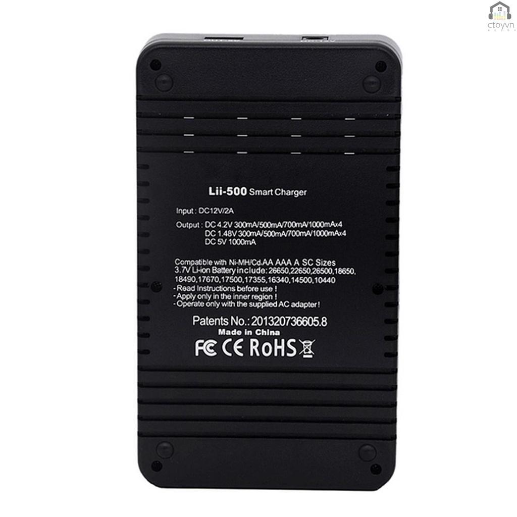 Bộ sạc pin thông minh Lii-500 với 4 pin cho pin Ni-MH Ni-Cd Li-ion