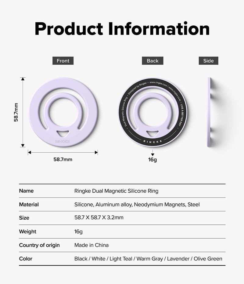 Vòng hít từ tính RINGKE Dual Magnetic Silicone Ring - Hàng Chính Hãng