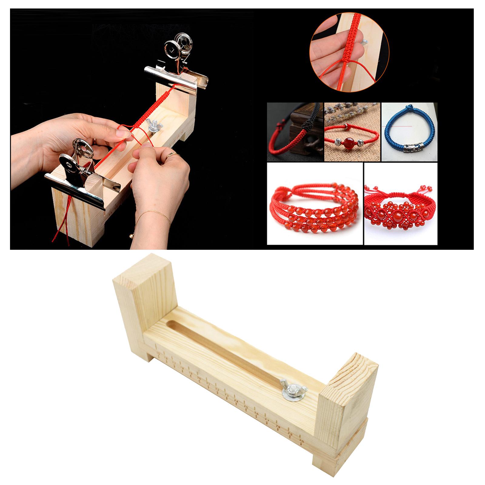 Jig Bracelet Weaver Wooden Frame Lanyard Parachute Cord Braiding Maker Tools