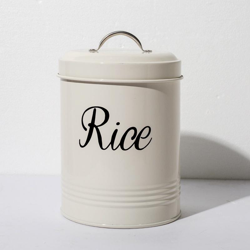 Country Rice Bucket Multifunction Rice Storage Box Washing Powder Grain Sealed Jar Moisture-Proof Sundries Bucket 3L