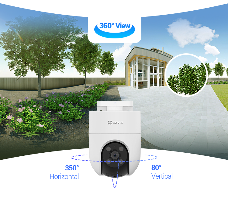 Camera Wifi EZVIZ H8C 4MP 2K, Quay Quét 360 Độ, Đàm Thoại 2 Chiều, Ghi Hình Màu Ban Đêm- Hàng Chính Hãng