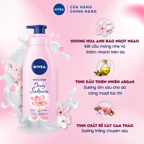 Sữa Dưỡng Thể NIVEA Sáng Da Hương Hoa Anh Đào (350 ml) - 85703