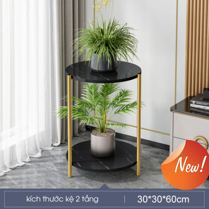 Bàn 2 tầng mini để cây cảnh phòng khách mặt bàn chống nước - Hàng chính hãng