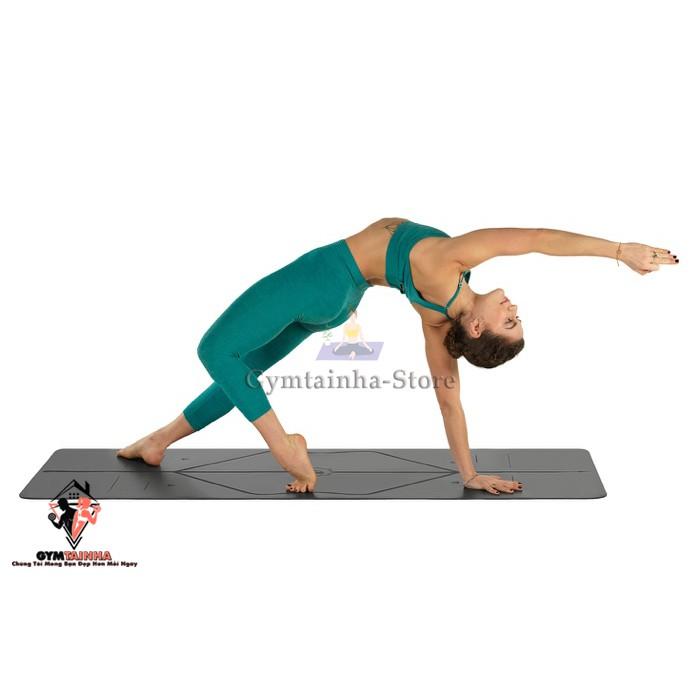 Thảm Tập Yoga Định Tuyến PU Cao Cấp, Thảm yoga PU chống trượt Cao Cấp TẶNG TÚI + DÂY BUỘC