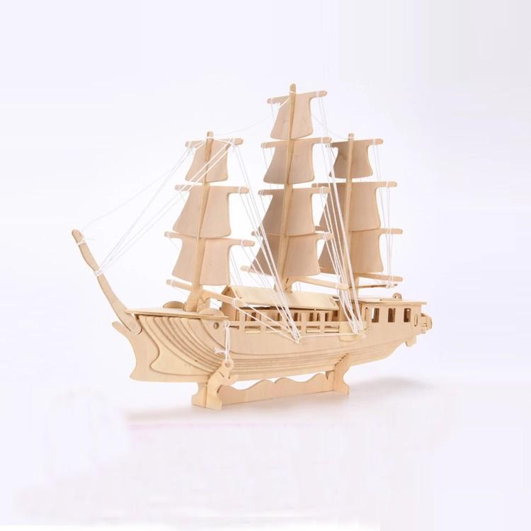 Đồ chơi lắp ráp gỗ 3D Mô hình Thuyền Buồm gỗ Sailing Boat